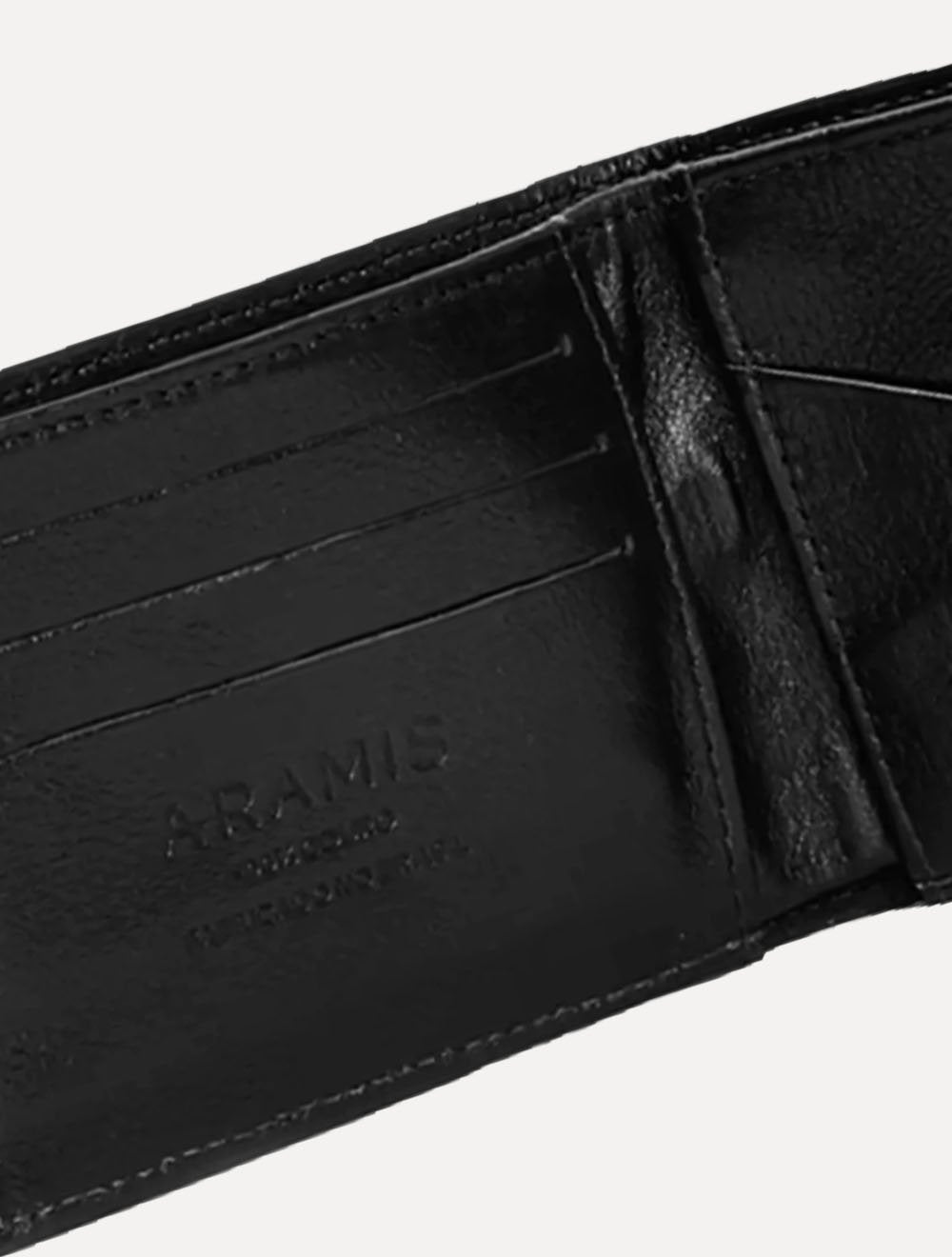 Carteira Aramis Masculina Couro Stripes Preta