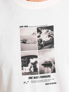 Camiseta John John Masculina Regular Fit Forward Off White