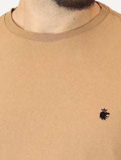 Camiseta Von der Volke Masculina Origineel Velvet Dark Lion Cáqui