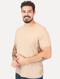 Camiseta Dudalina Masculina Cotton Regular Caqui Claro Mescla