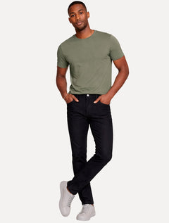 Calça Dudalina Masculina Sarja Slim Fit Preto Mescla
