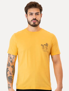 Camiseta Individual Masculina Slim Patrimonio Nacional Amarela