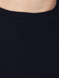 Suéter Dixen Masculino Tricot Basico Gola Careca Azul Marinho