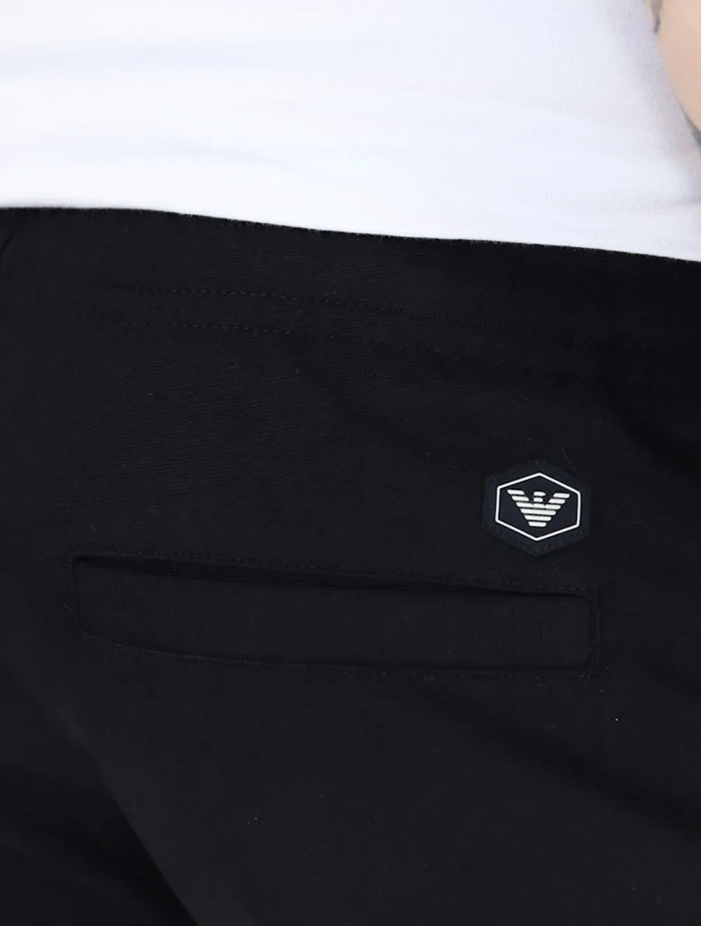 Calça Moletom Empório Armani Masculina Jogger Pocket Zip Azul Marinho