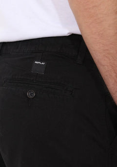 Bermuda Replay Masculina Chino Perene Preta