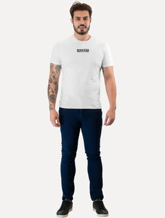Camiseta Guess Masculina Patch Logo Branca
