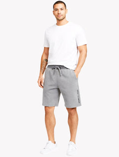 Bermuda John John Masculina Moletom New Basic Print Cinza Claro