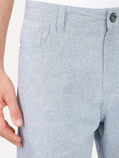 Bermuda Aramis Masculina Classica Soft Pockets Azul Mescla