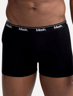 Cueca Mash Boxer Cotton Basic Preta/ Marinho Pack 2UN