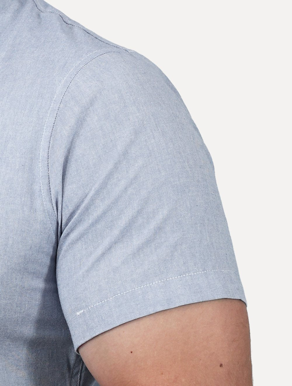 Camisa Ralph Lauren Masculina Manga Curta Linho Navy Icon Azul Mescla
