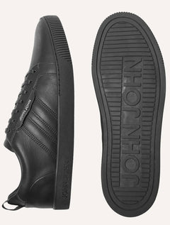 Tênis John John Masculino Boston Leather Black Preto