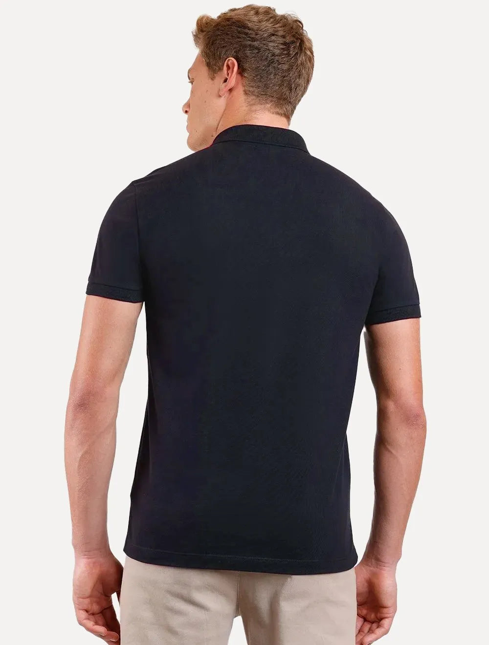 Camisa Polo Aramis Masculina Piquet Inner Detail Azul Marinho