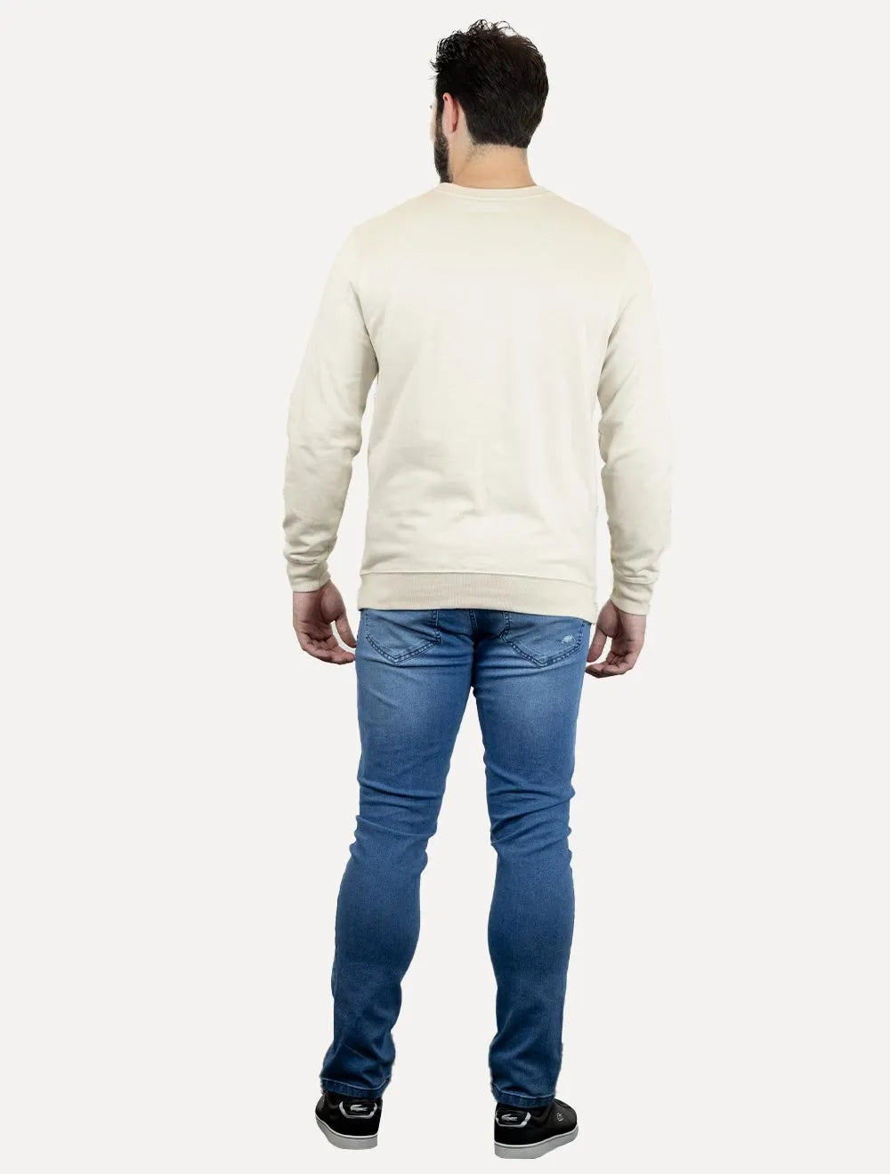 Moletom Calvin Klein Masculino Logo New York Off-White