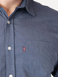 Camisa Levis Masculina Standard One Pocket Azul Marinho Mescla