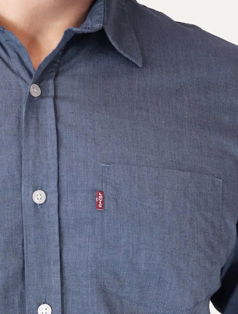 Camisa Levis Masculina Standard One Pocket Azul Marinho Mescla