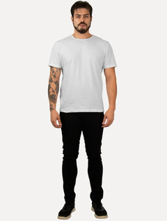 Camiseta Individual Masculina Slim Light Logo Branca