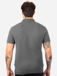 Polo Colcci Masculina Piquet Slim Light Logo Grafite