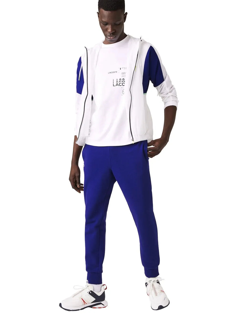 Calça Lacoste Masculina Moletom Sport Croco Icon Azul Royal