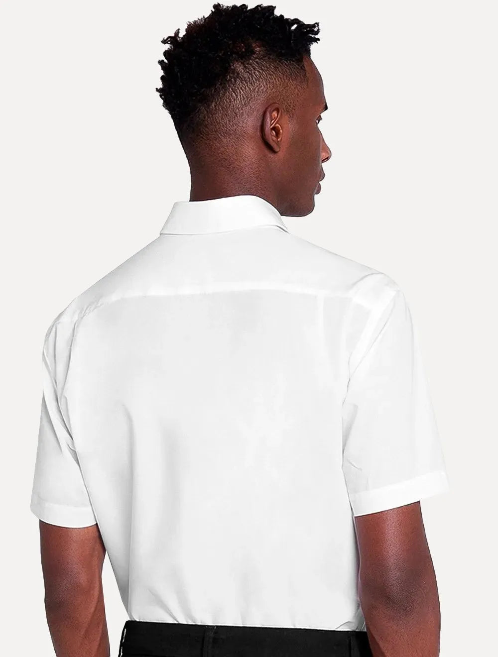 Camisa Dudalina Masculina Manga Curta Tricoline Lisa Branca