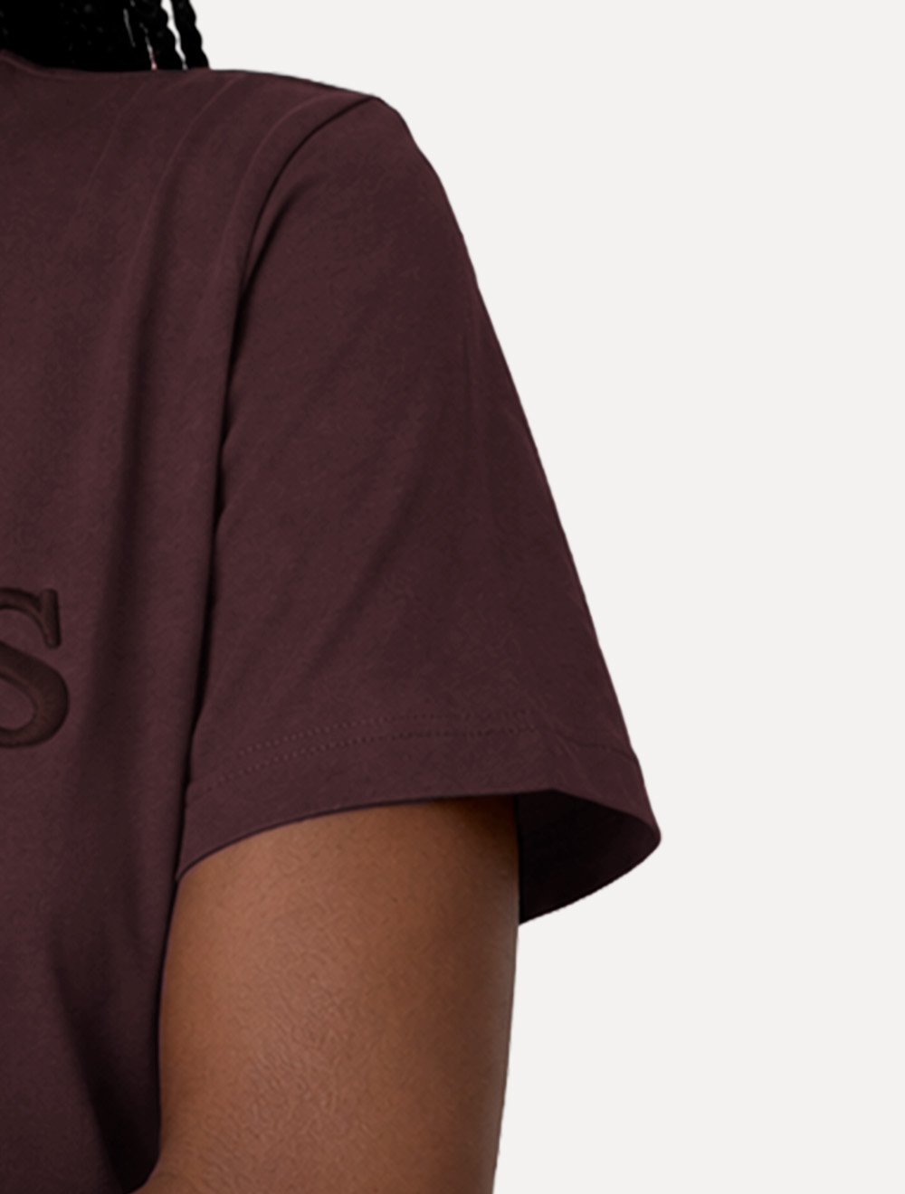 Camiseta Guess Feminina Los Angeles Embroidery Logo Bordô