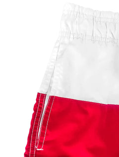 Short Nautica Masculino D'Água Colorblock Icon Marinho Branco e Vermelho