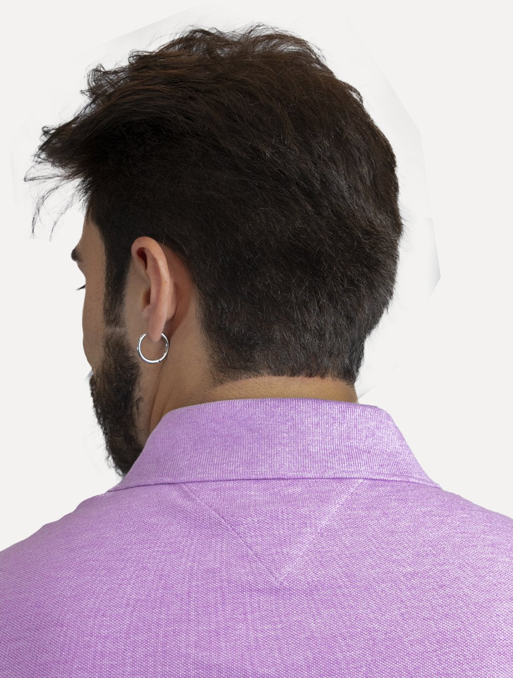 Polo Tommy Hilfiger Masculina Regular Piquet 1985 Lilás Mescla