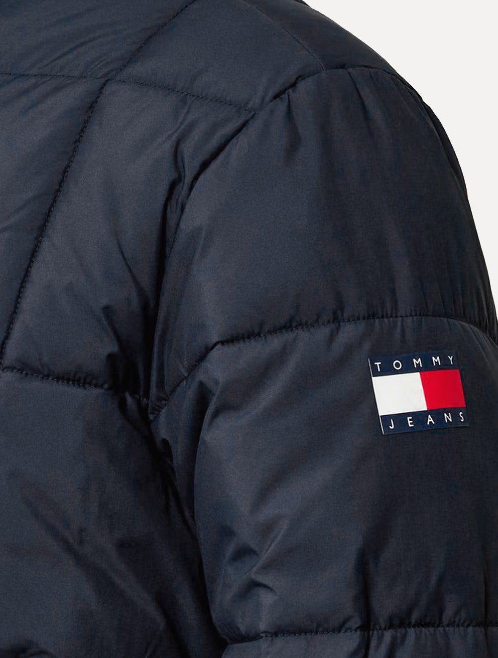 Jaqueta Tommy Hilfiger Masculina Puffer Collar DNA Azul Marinho