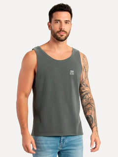 Regata King & Joe Masculina Estonada Machão Logo Peito Chumbo
