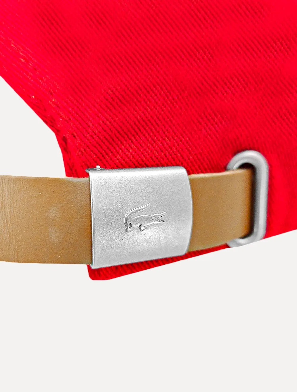 Boné Lacoste Gabardine Big Croco Vermelho