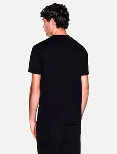 Camiseta Armani Exchange Masculina Regular Fit  Cotton Patch AX Preta