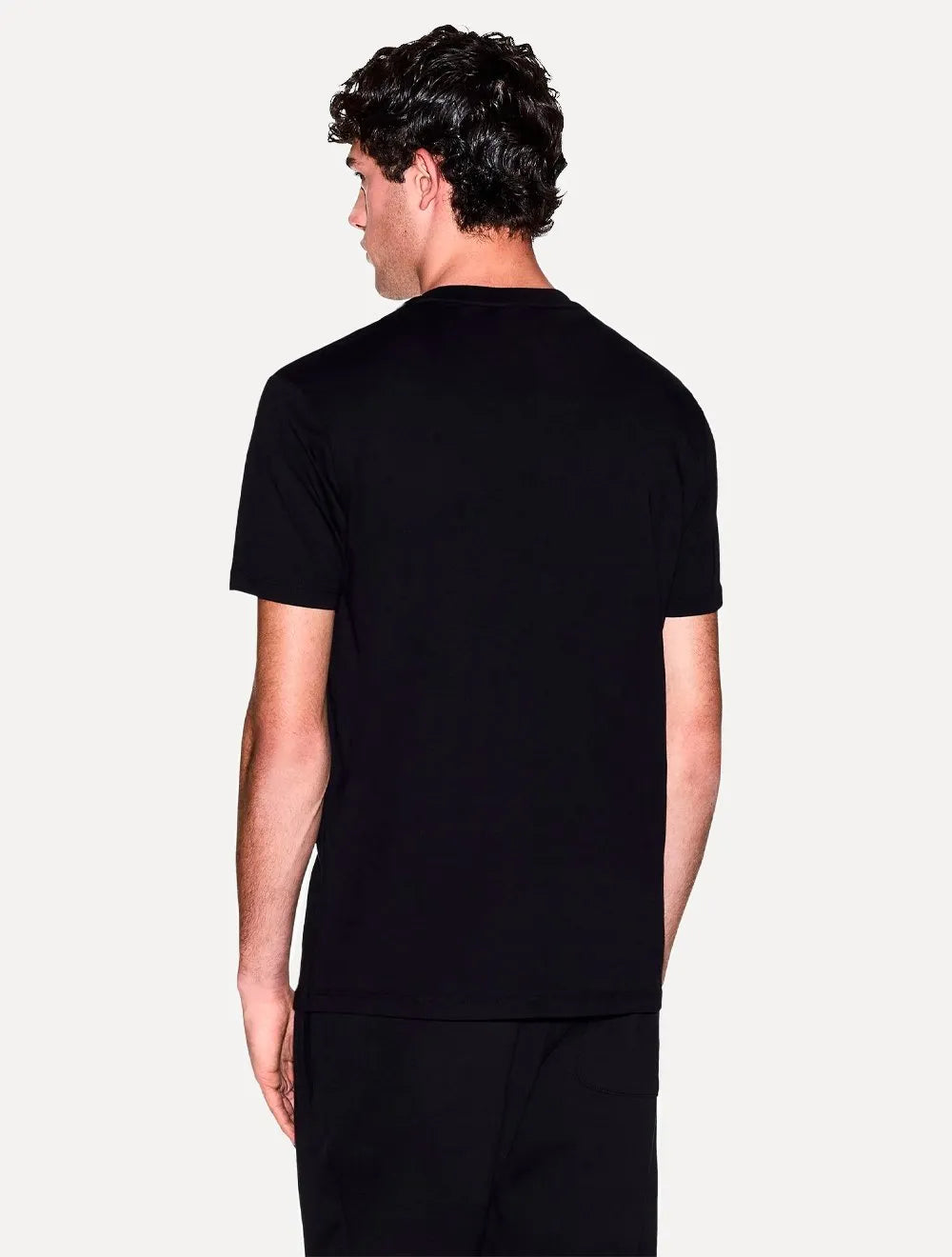 Camiseta Armani Exchange Masculina Regular Fit  Cotton Patch AX Preta 