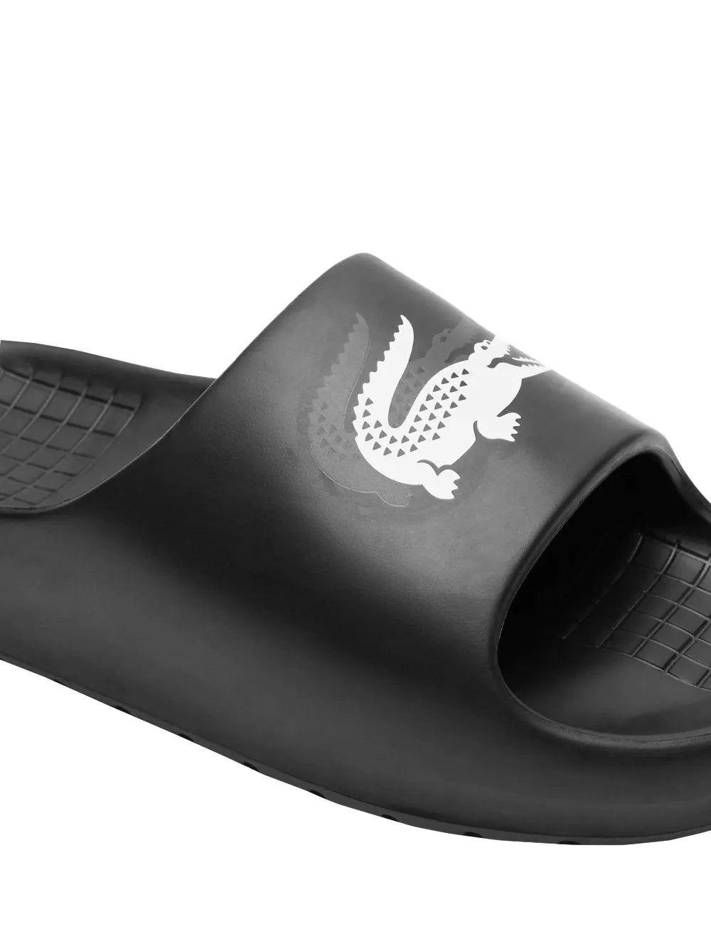 Chinelo Lacoste Masculino Slide Serve Croco Preto