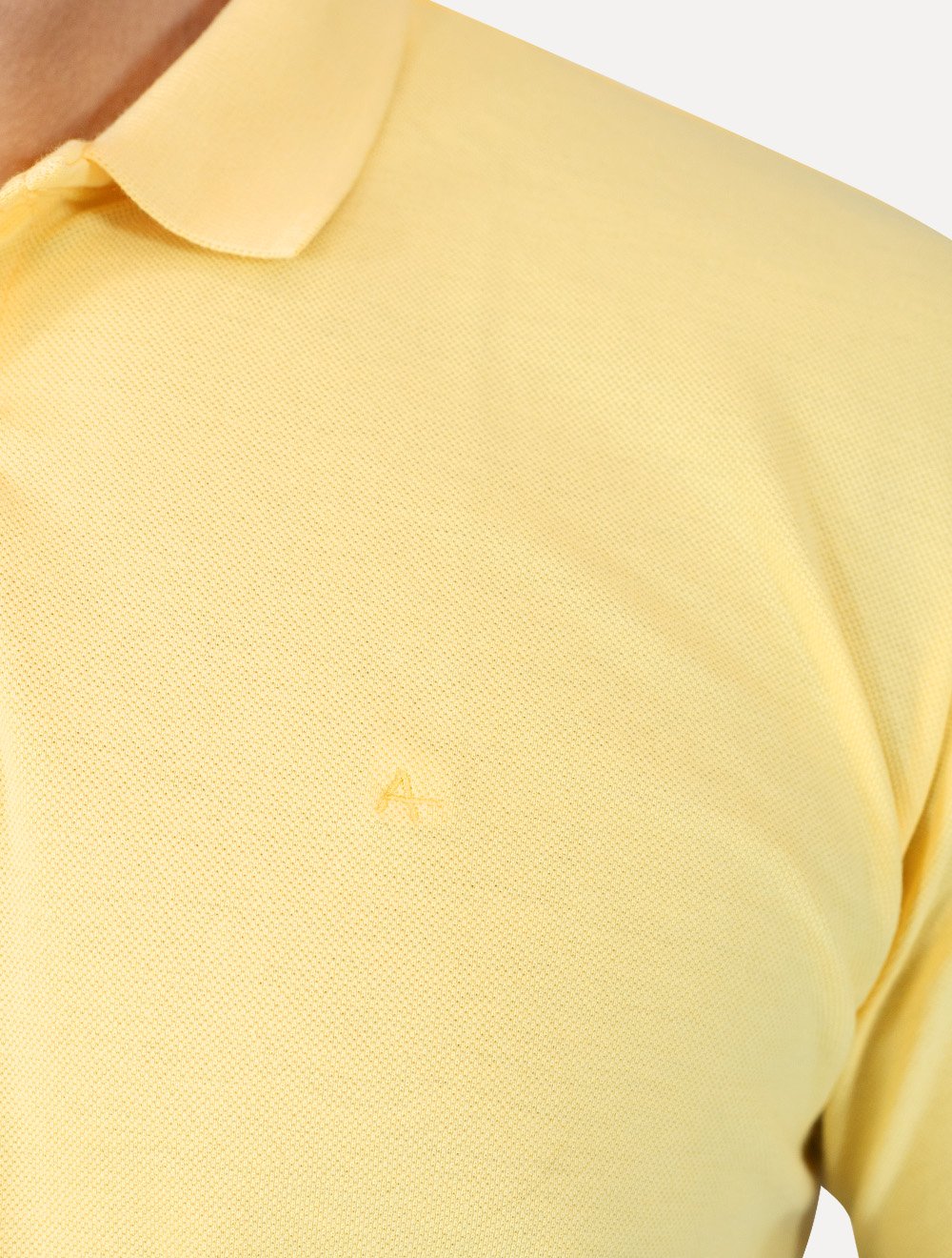 Polo Aramis Masculina Piquet Lisa Mono Icon Amarela