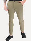 Calça Aramis Masculina Chino Sarja Classica Button Verde Militar