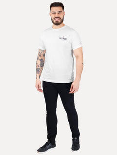 Camiseta Tommy Hilfiger Masculina Stack Poster Logo Branca