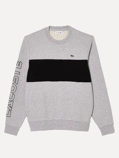 Moletom Lacoste Masculino Jogger 3D Print Colorblock Cinza/ Preto