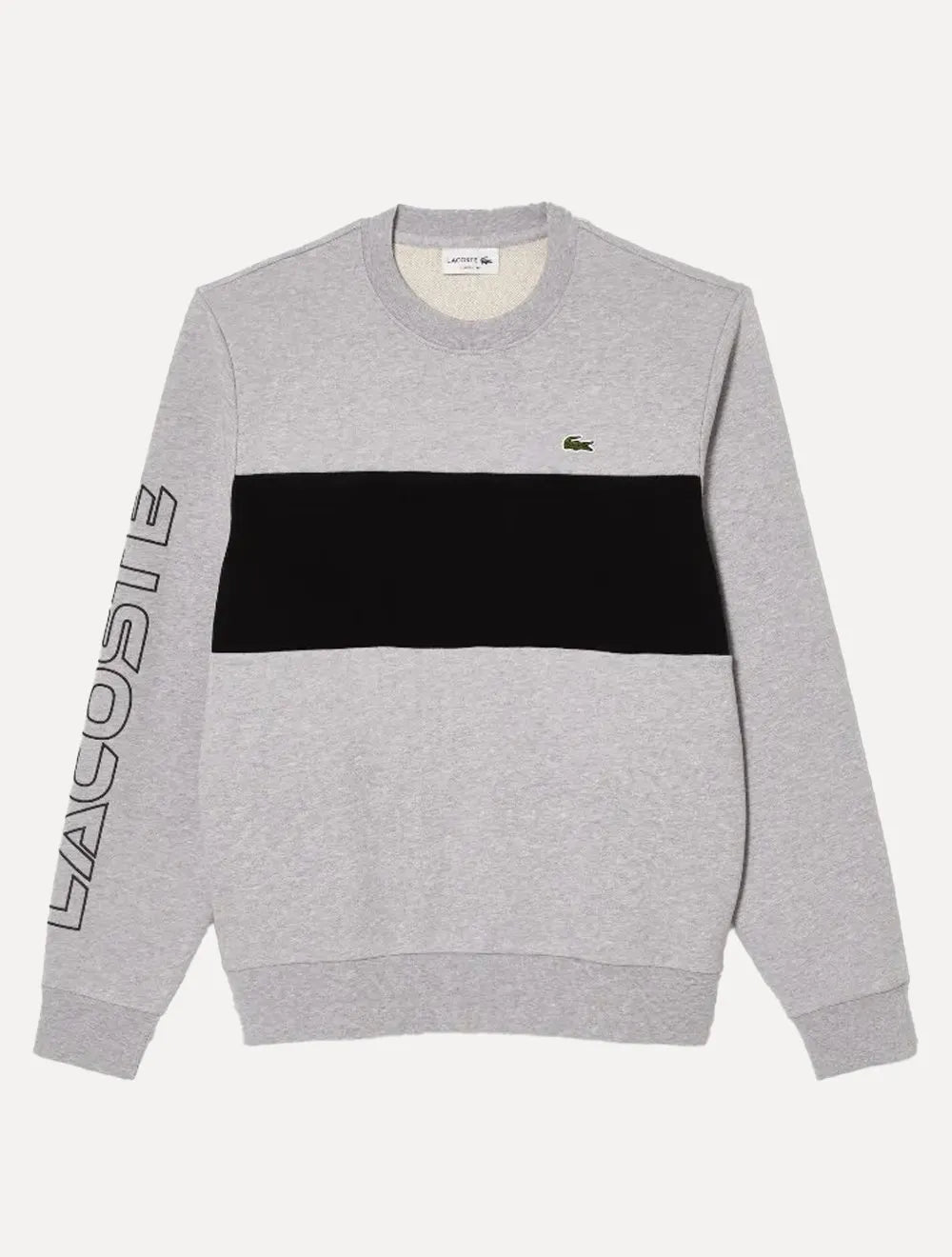 Moletom Lacoste Masculino Jogger 3D Print Colorblock Cinza/ Preto