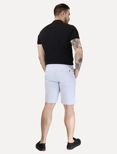Bermuda Aramis Masculina Pinpoint Elástico Azul Claro Mescla