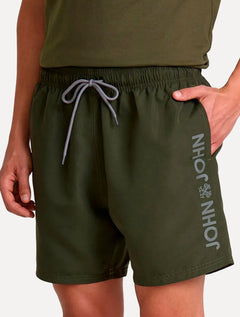 Short John John Masculino Fiji Dark Verde Escuro