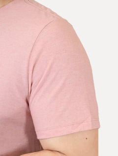 Camiseta Dudalina Masculina Cotton Regular Rosa Claro Mescla