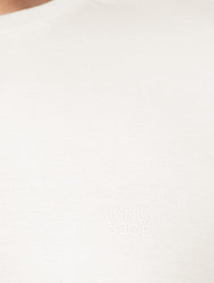 Camiseta King & Joe Premium Suedine Egípcio Logo Off White