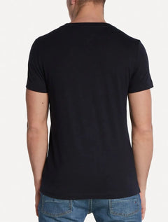 Camiseta Tommy Hilfiger Masculina Columbus Roundle Logo Azul Marinho
