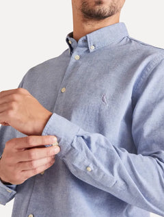 Camisa Reserva Masculina Oxford Color Icon Azul Royal Mescla
