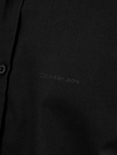 Camisa Calvin Klein Jeans Masculina Regular Plain Dark Logo Preta