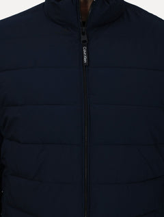 Jaqueta Calvin Klein Masculina Matelassê Full-Zip Azul Marinho