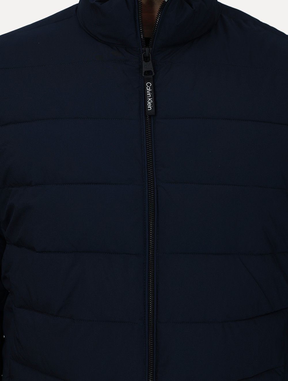 Jaqueta Calvin Klein Masculina Matelassê Full-Zip Azul Marinho