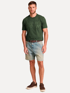 Camiseta John John Masculina Regular Fit Rubber Track Verde Militar