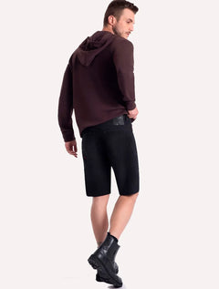 Bermuda Ellus Jeans Masculina Storm Elastic II Long Et. Zetex Preta