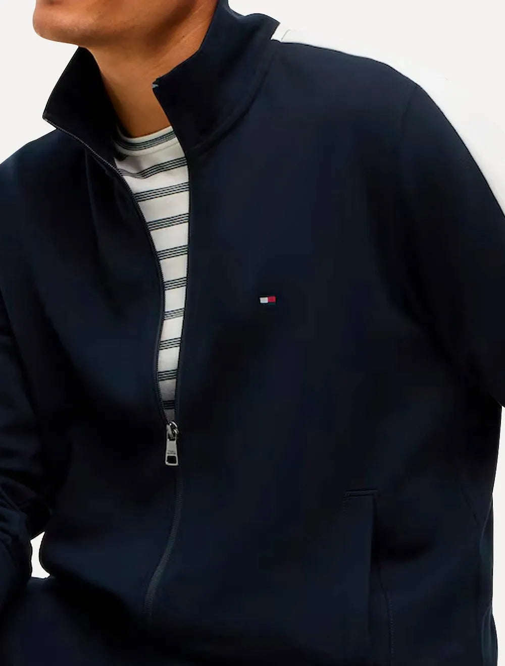 Conjunto Moletom Tommy Hilfiger Masculino Essential Colorblock Azul Marinho
