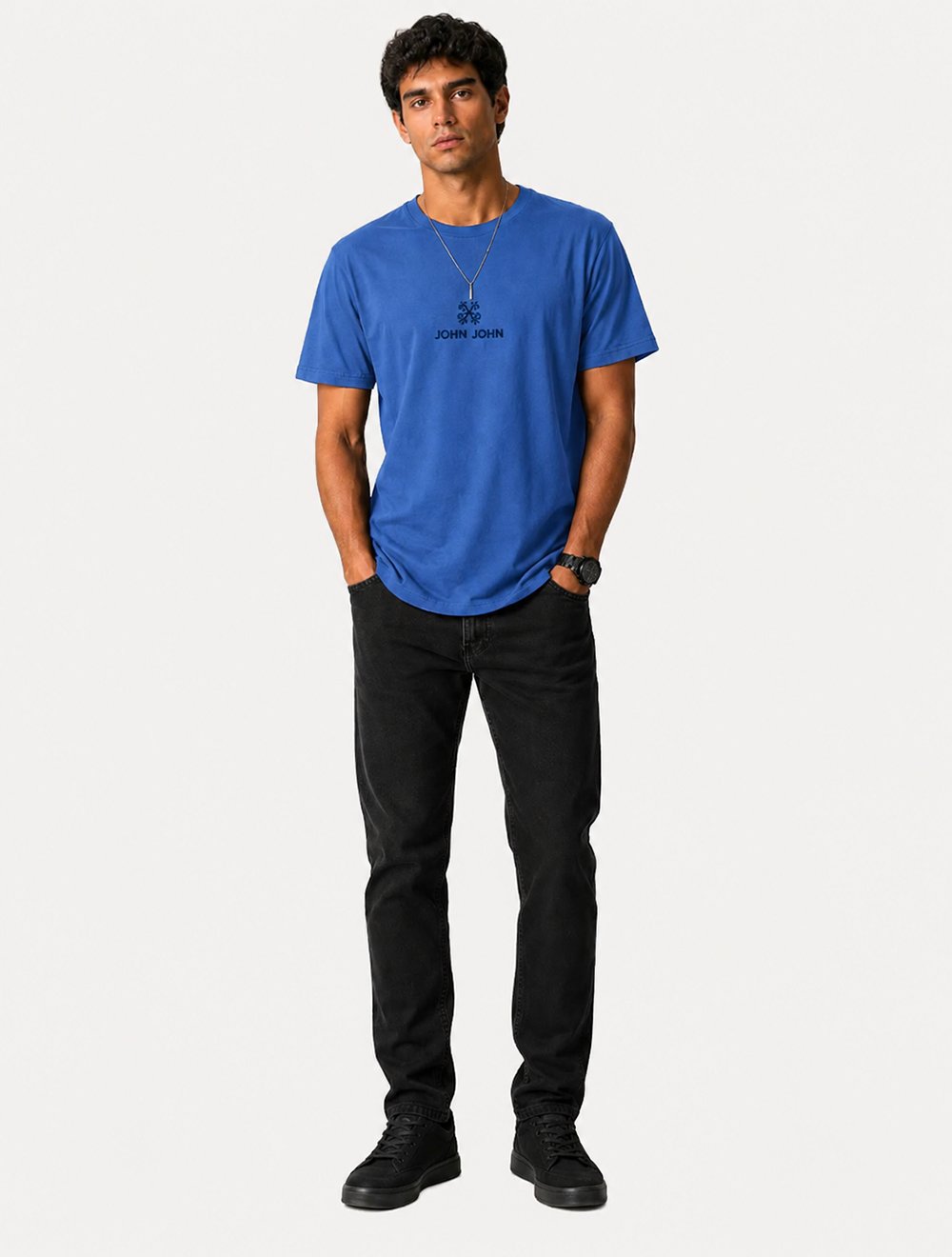 Camiseta John John Masculina Regular Fit Loft Azul Escuro